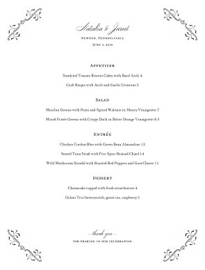 menu buffet catering classic templates menus catered